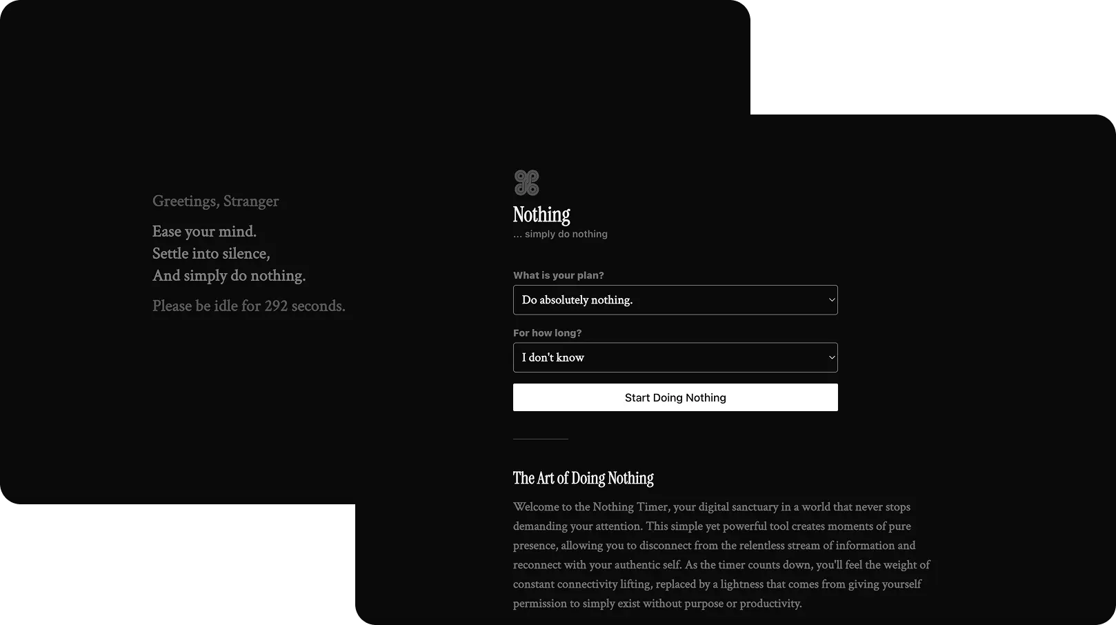 THE NOTHING TIMER